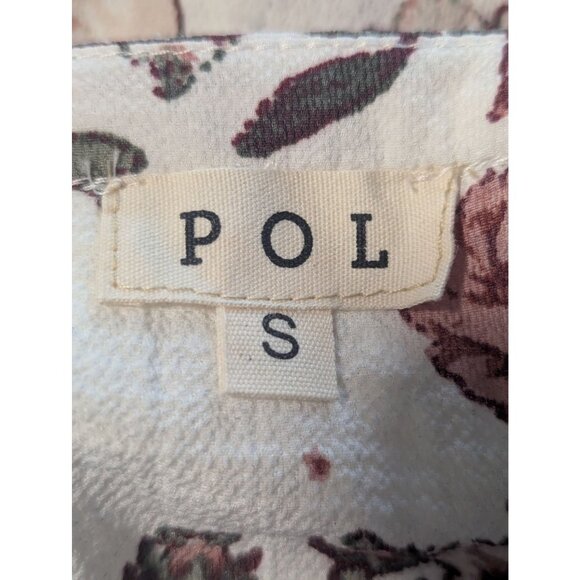 Pol Peasant Blouse Women's Sz S Lace Shawl Floral Cottagecore Feminine Flowy - Picture 8 of 11